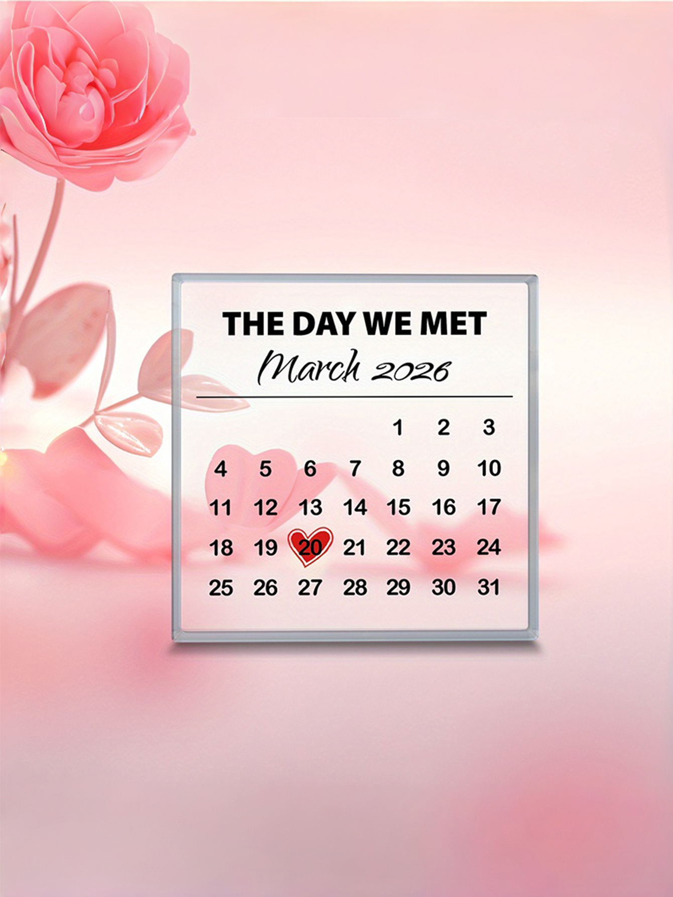 Custom Acrylic Anniversary Date Plaque